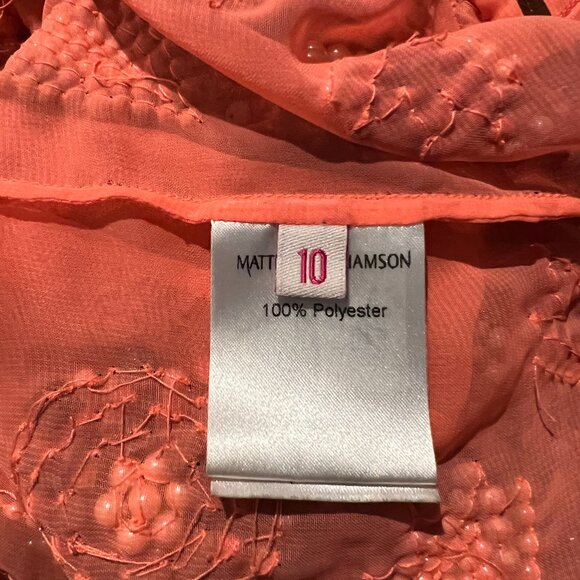 Vintage MATTHEW WILLIAMSON Beaded Dress Spring 2007 Runway Sz 10 - Picture 16 of 16